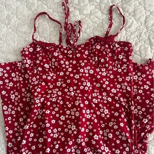 Red Flower Mini Dress